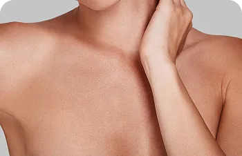 Décolletage – a woman's décolletage and shoulders