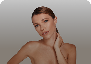 Woman with smooth skin on the face and neck – chemical peels