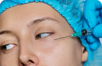 Eye-area mesotherapy – injection below the eye