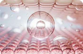 Microneedling with PRP – abstract droplet graphic