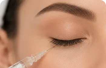 Under-eye area – injection below the eye