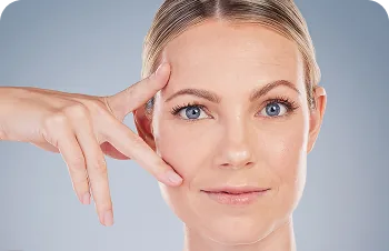 Polynucleotides for the face – woman touching her temple