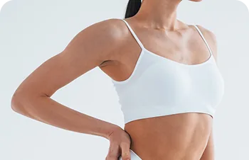 Arms – BTL Emsculpt Neo, woman in a white top