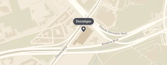 Map: Dermique – 89B Vitosha Blvd, Grand Hotel Millennium Sofia, 1st floor